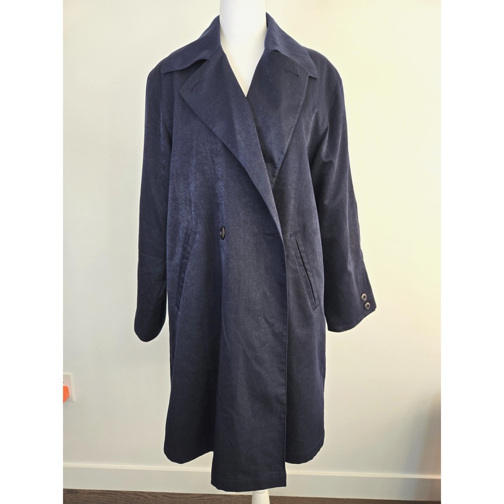 Vintage London Fog Trench Coat Removable Liner Navy Regular Size 6 Quiet Luxury